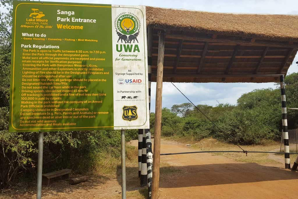 Sanga gate, one of the main gates in Lake Mburo National Park